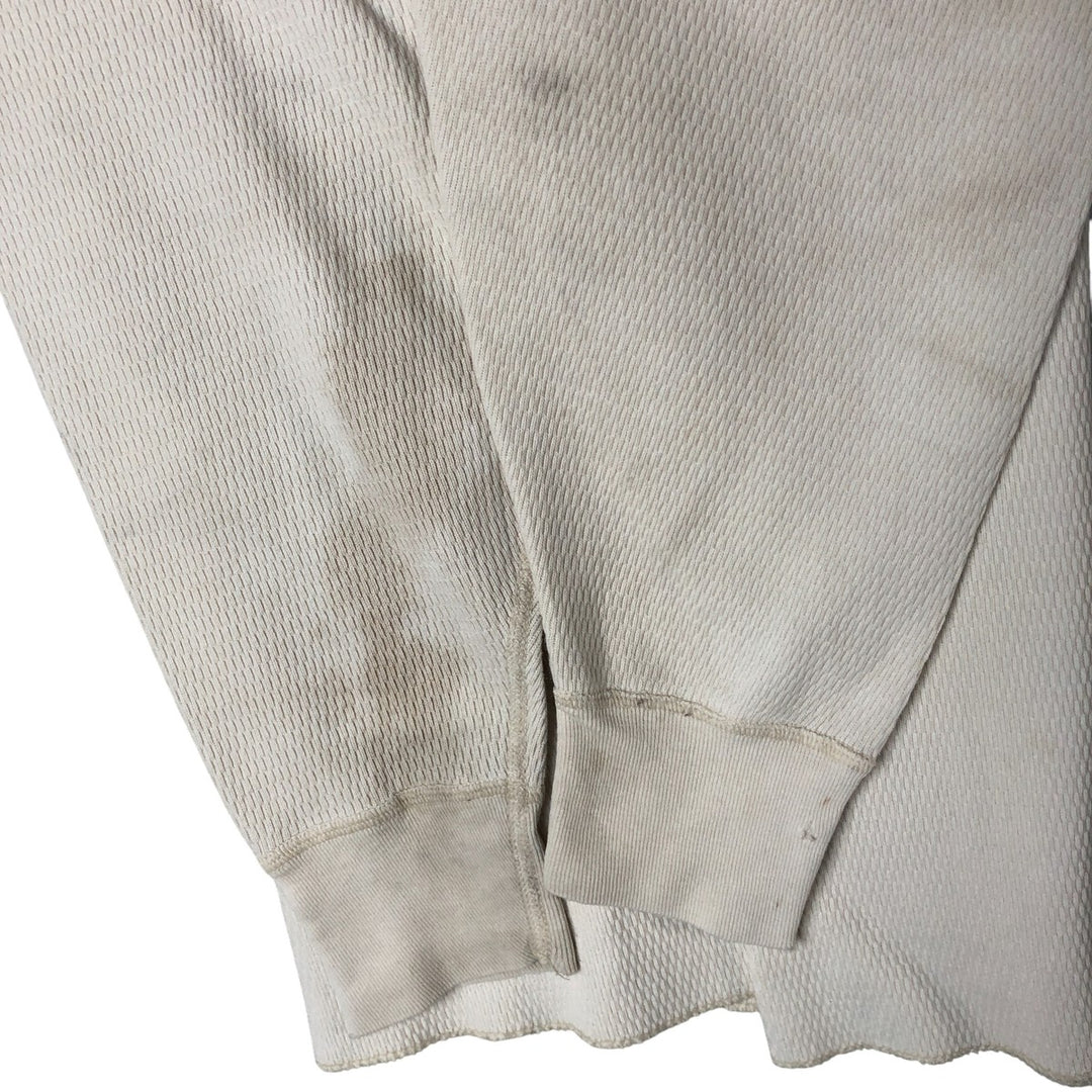 Oversized 90'S Carhartt Thermal Long T-shirt, Honeycomb, Made in USA, Men's XXXXL, Vintage cotton white type Vintage Second Hand