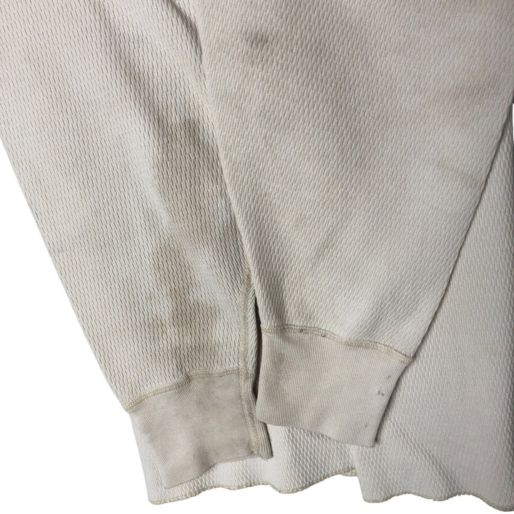 Oversized 90'S Carhartt Thermal Long T-shirt, Honeycomb, Made in USA, Men's XXXXL, Vintage cotton white type Vintage Second Hand