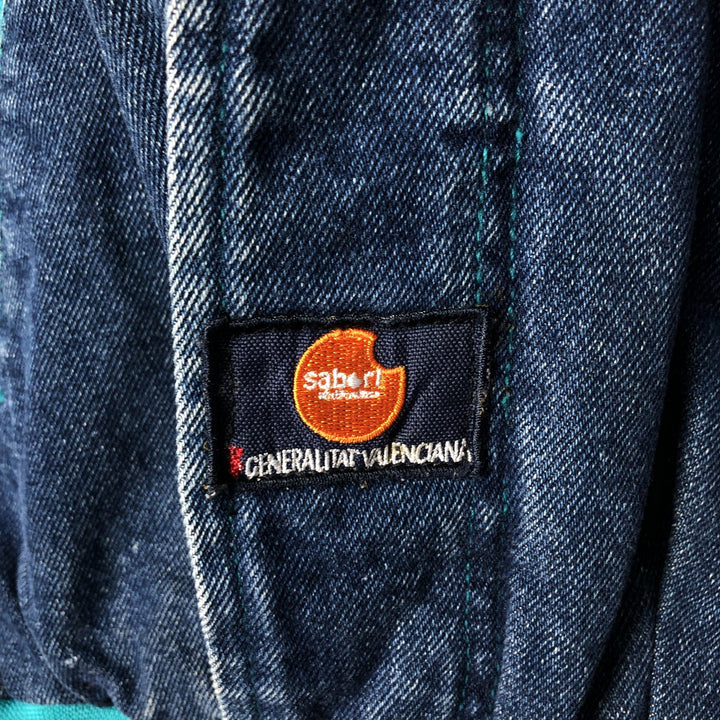 90'S Starter NBA Charlotte Hornets Denim Varsity Jacket, Men's Size Small cotton blue type Vintage Second Hand