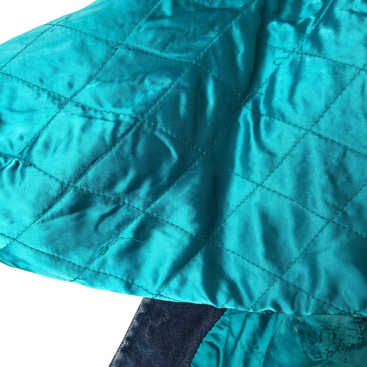 90'S Starter NBA Charlotte Hornets Denim Varsity Jacket, Men's Size Small cotton blue type Vintage Second Hand