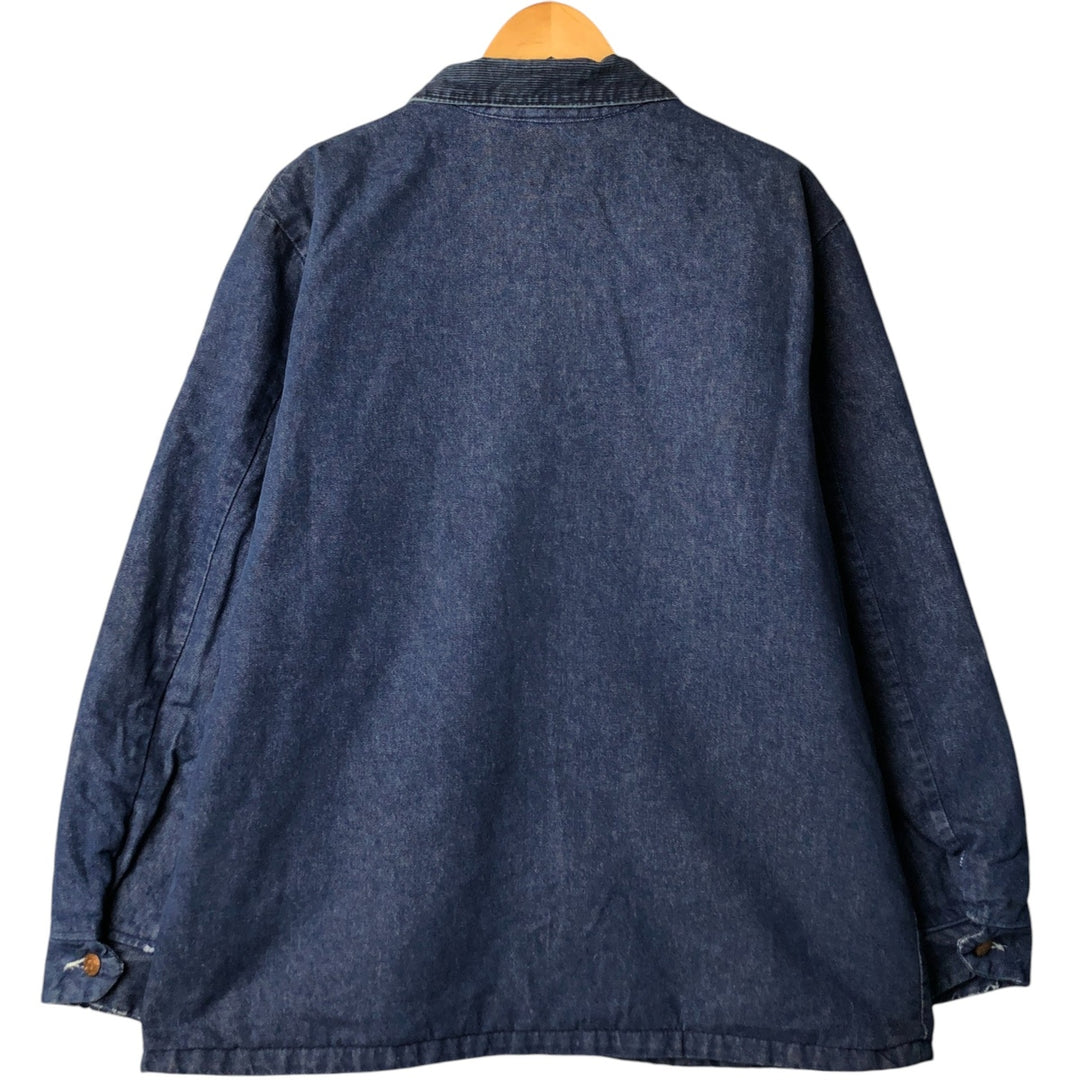 Vintage Bat-dyed Denim Coveralls, Men's Size L unclear blue type Vintage Second Hand