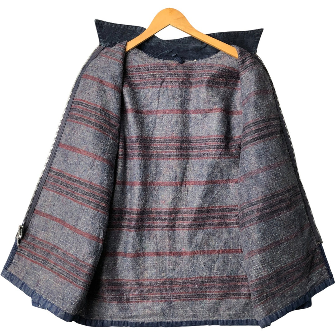 Vintage Bat-dyed Denim Coveralls, Men's Size L unclear blue type Vintage Second Hand