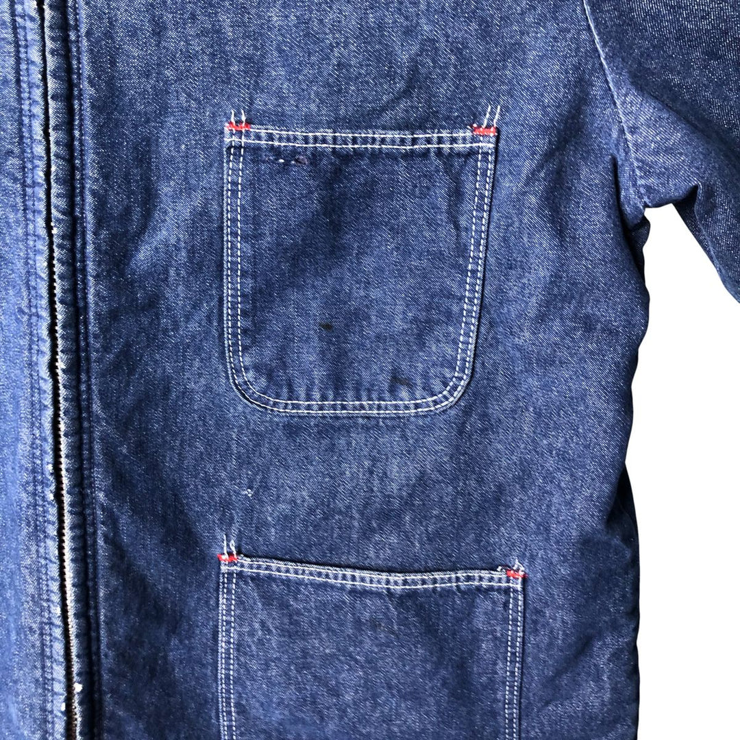 Vintage Bat-dyed Denim Coveralls, Men's Size L unclear blue type Vintage Second Hand