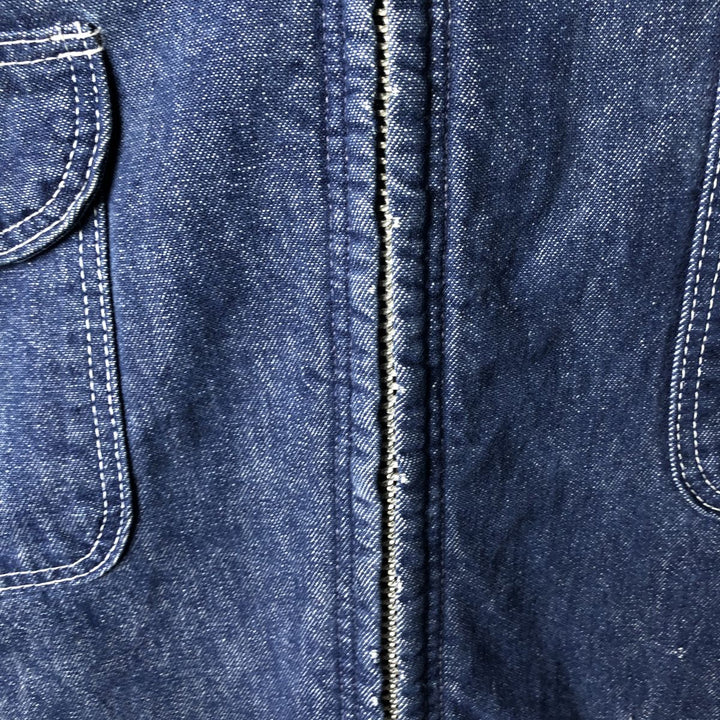 Vintage Bat-dyed Denim Coveralls, Men's Size L unclear blue type Vintage Second Hand