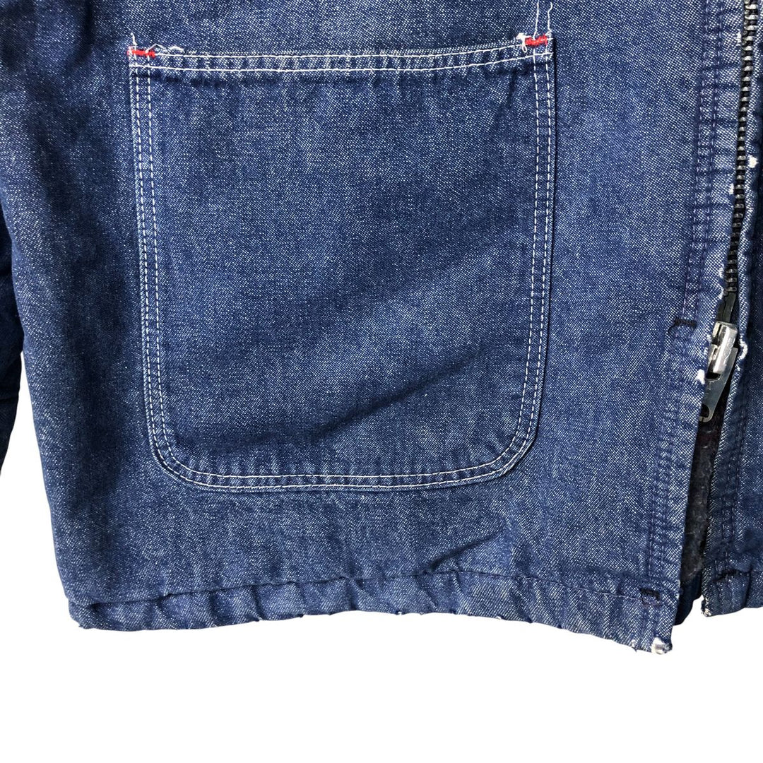 Vintage Bat-dyed Denim Coveralls, Men's Size L unclear blue type Vintage Second Hand