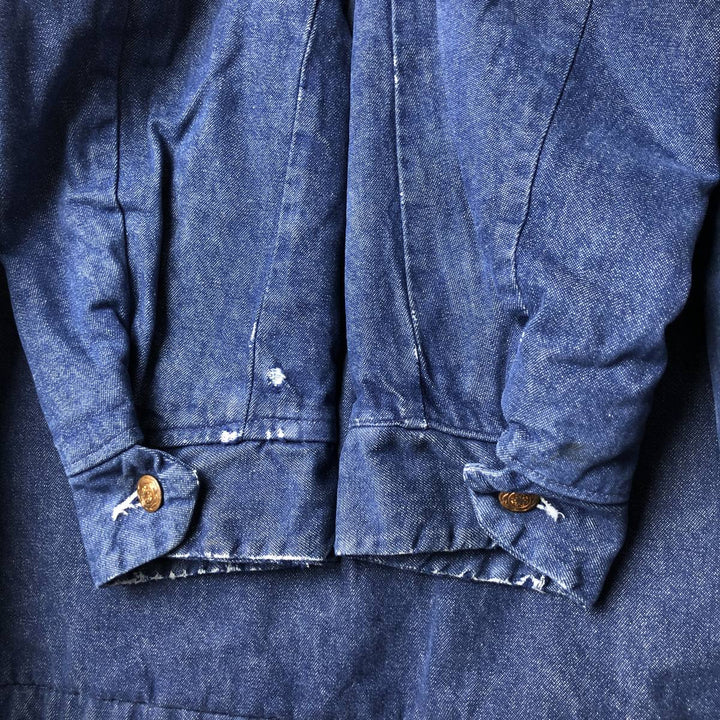 Vintage Bat-dyed Denim Coveralls, Men's Size L unclear blue type Vintage Second Hand