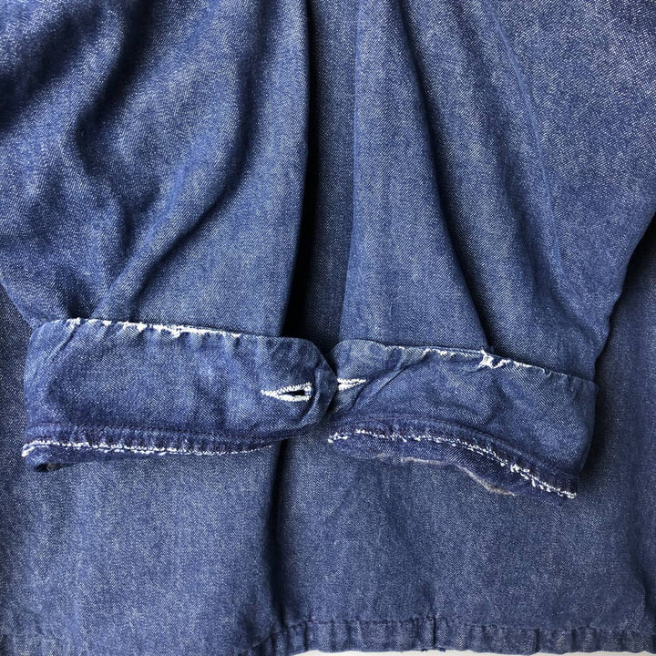 Vintage Bat-dyed Denim Coveralls, Men's Size L unclear blue type Vintage Second Hand