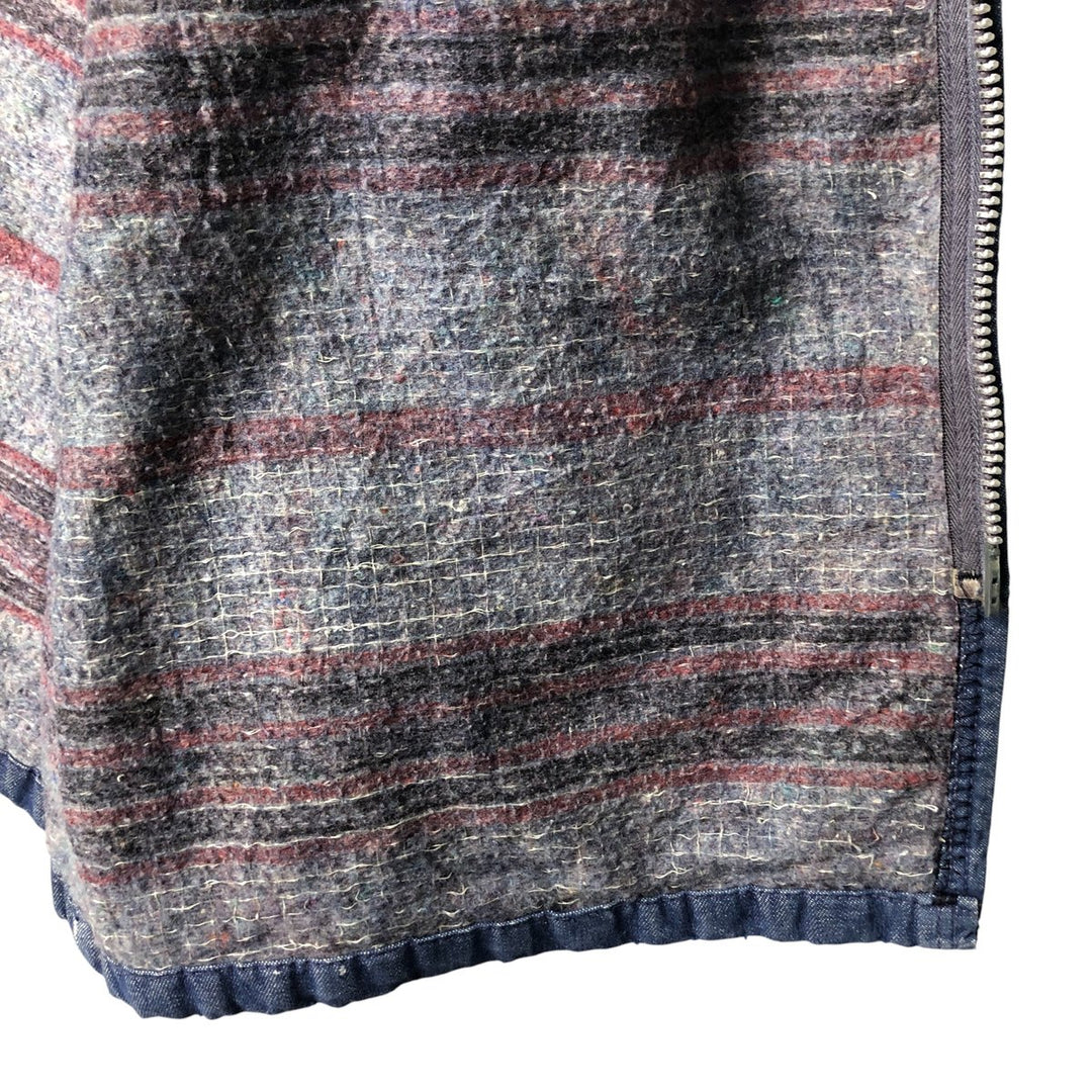 Vintage Bat-dyed Denim Coveralls, Men's Size L unclear blue type Vintage Second Hand