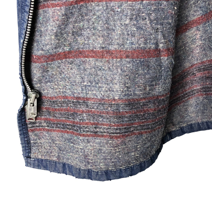 Vintage Bat-dyed Denim Coveralls, Men's Size L unclear blue type Vintage Second Hand