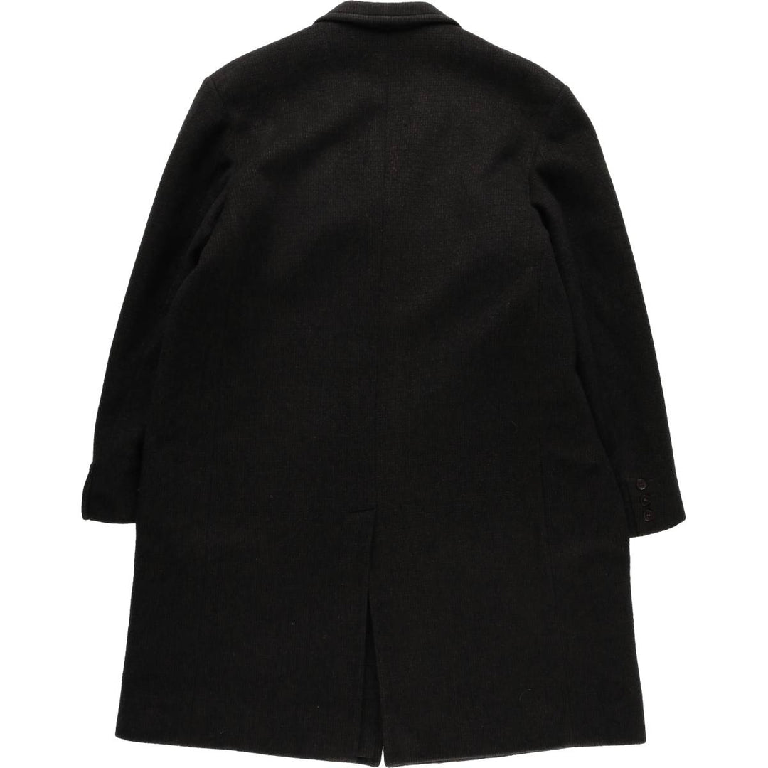 Wool Chesterfield Coat, Men's Size XL unclear black type Vintage Second Hand