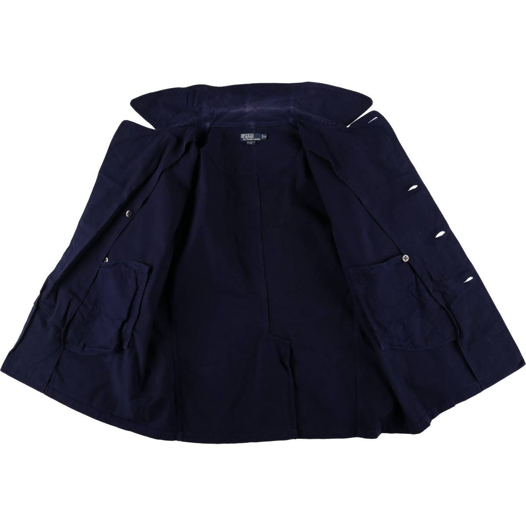 Ralph Lauren POLO by Ralph Lauren cotton peacoat, men's size XXL cotton navy blue type Vintage Second Hand