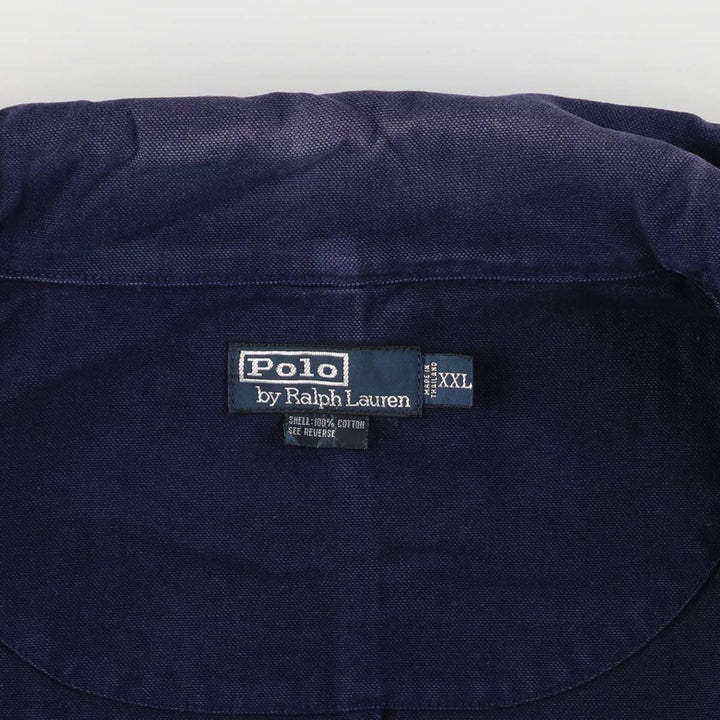 Ralph Lauren POLO by Ralph Lauren cotton peacoat, men's size XXL cotton navy blue type Vintage Second Hand