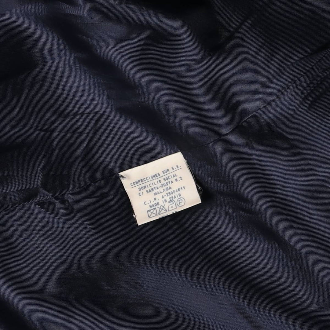 CORTEFIEL Cashmere Blend Balmacaan Coat, Made in Spain, Men's Size L Lana navy blue type Vintage Second Hand