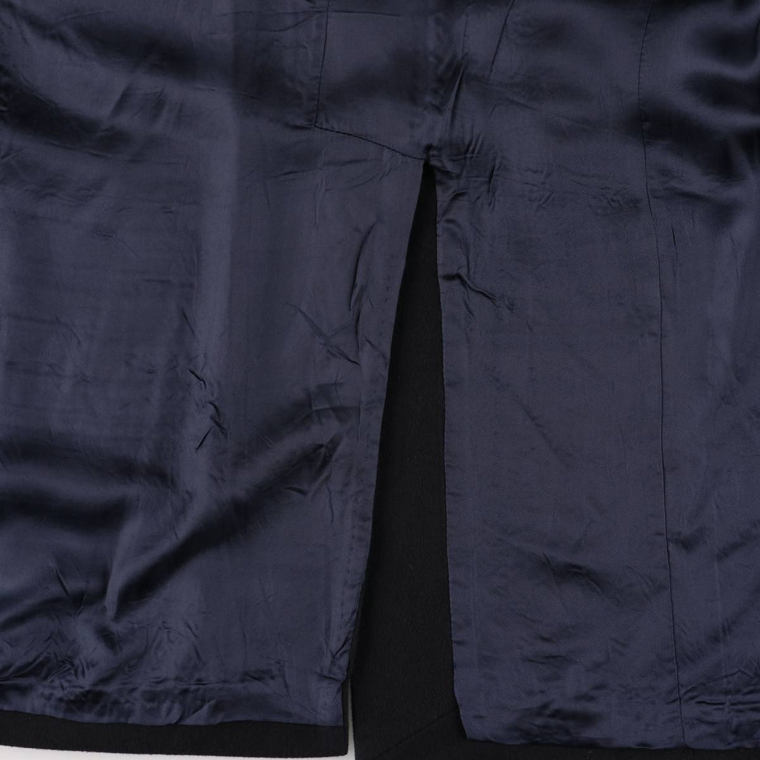 CORTEFIEL Cashmere Blend Balmacaan Coat, Made in Spain, Men's Size L Lana navy blue type Vintage Second Hand