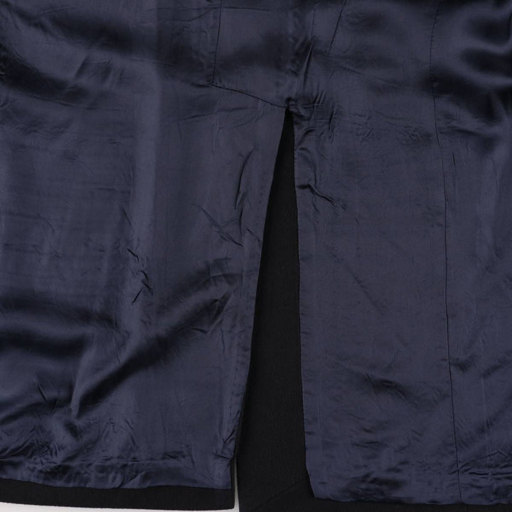 CORTEFIEL Cashmere Blend Balmacaan Coat, Made in Spain, Men's Size L Lana navy blue type Vintage Second Hand