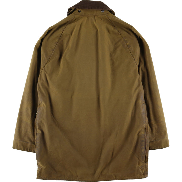2000'S Barbour Classic Beaufort 3 Warrant Oiled Hunting Jacket, Made in England, C38, Men's Size M cotton Khaki type brown Vintage Second Hand