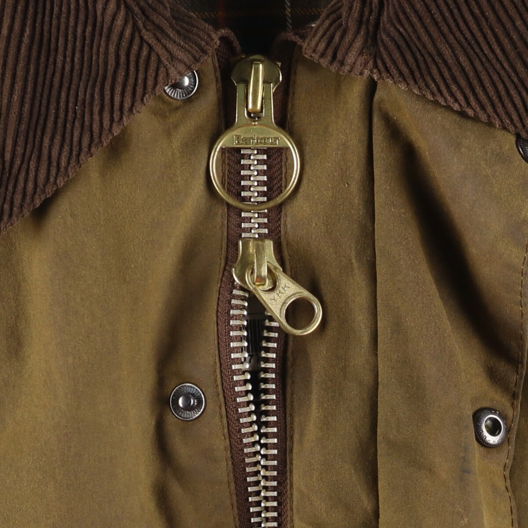 2000'S Barbour Classic Beaufort 3 Warrant Oiled Hunting Jacket, Made in England, C38, Men's Size M cotton Khaki type brown Vintage Second Hand