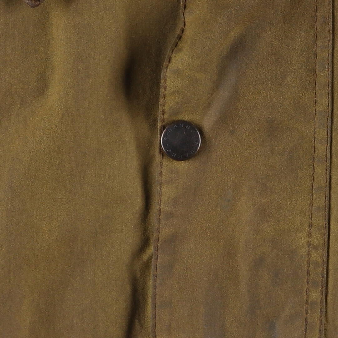 2000'S Barbour Classic Beaufort 3 Warrant Oiled Hunting Jacket, Made in England, C38, Men's Size M cotton Khaki type brown Vintage Second Hand