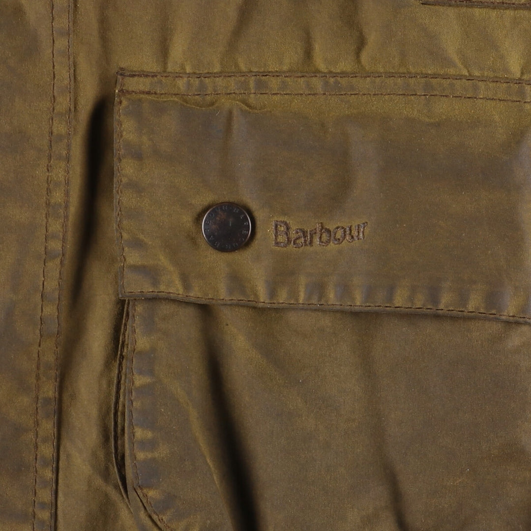 2000'S Barbour Classic Beaufort 3 Warrant Oiled Hunting Jacket, Made in England, C38, Men's Size M cotton Khaki type brown Vintage Second Hand