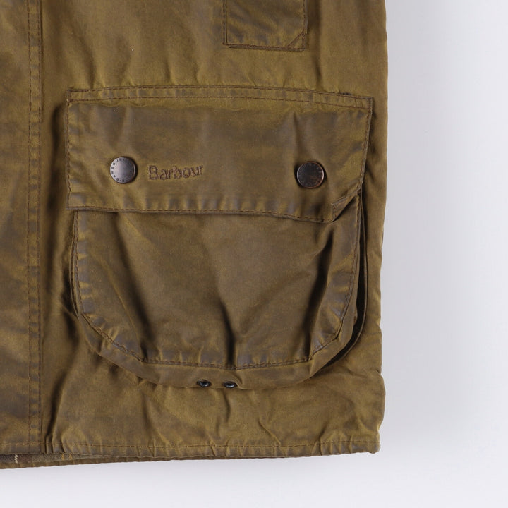 2000'S Barbour Classic Beaufort 3 Warrant Oiled Hunting Jacket, Made in England, C38, Men's Size M cotton Khaki type brown Vintage Second Hand