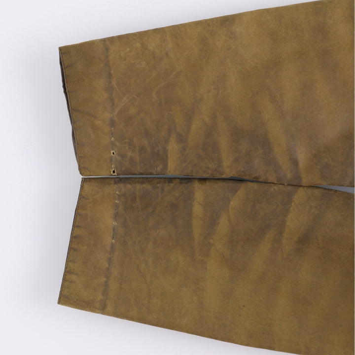 2000'S Barbour Classic Beaufort 3 Warrant Oiled Hunting Jacket, Made in England, C38, Men's Size M cotton Khaki type brown Vintage Second Hand