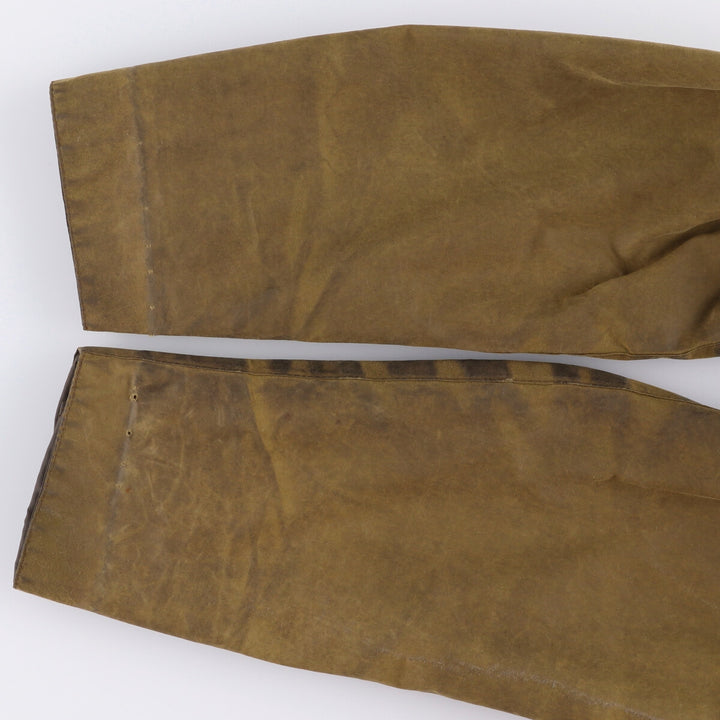 2000'S Barbour Classic Beaufort 3 Warrant Oiled Hunting Jacket, Made in England, C38, Men's Size M cotton Khaki type brown Vintage Second Hand