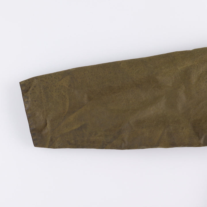 1990'S Barbour Bedale (formerly 3 Warrant) waxed cotton oiled jacket, made in England, C40, men's size M cotton Khaki type Vintage Second Hand