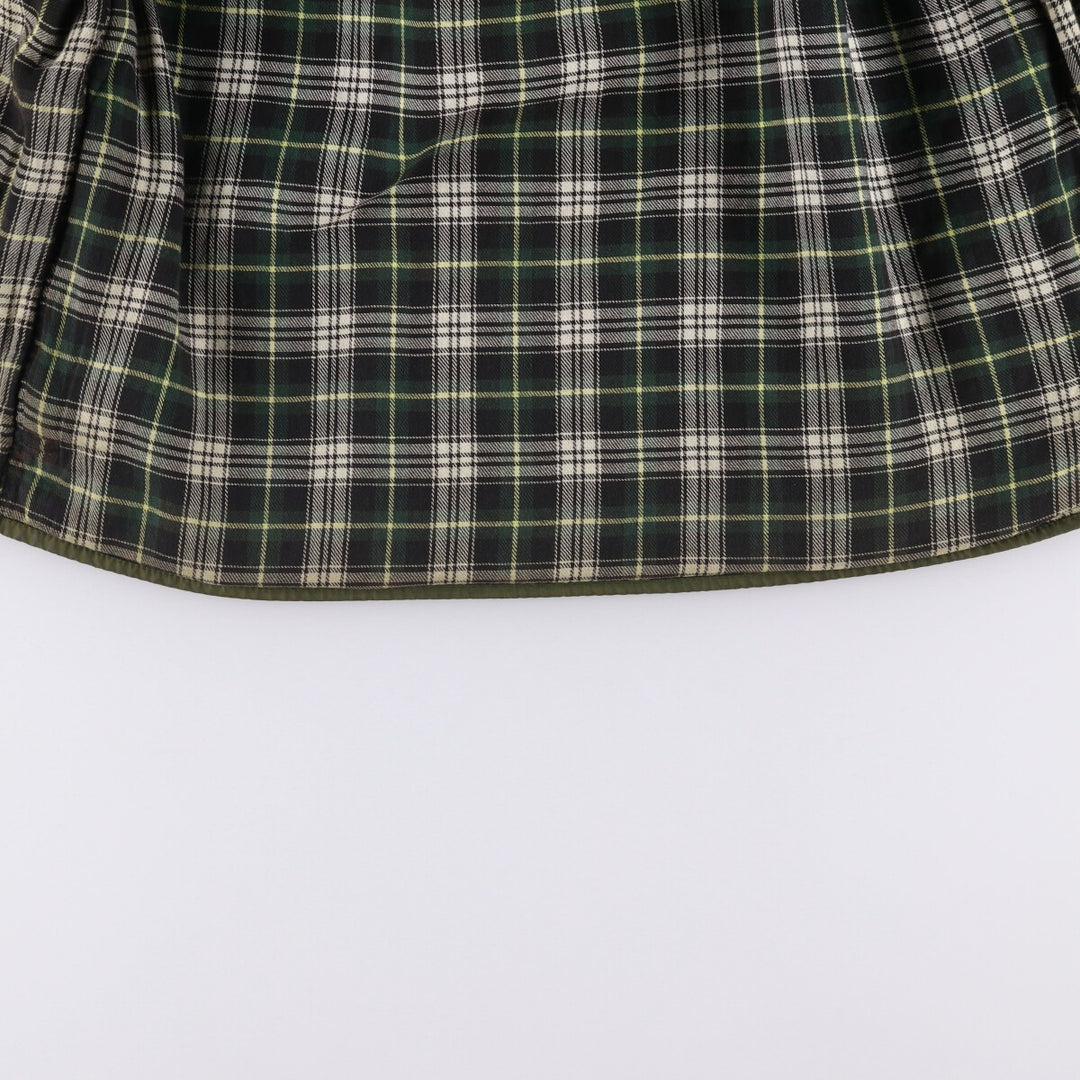 1990'S Barbour Beaufort 3 Warrant Oiled Hunting Jacket, Made in England, C44, Men's Size L cotton Khaki type Vintage Second Hand