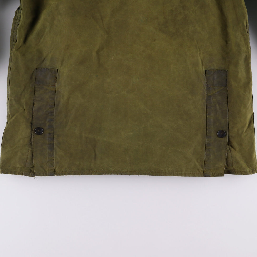 2000'S Barbour Bedale 3 Warrant Waxed Cotton Oiled Jacket, Made in England, C38, Men's Size M cotton Khaki type Vintage Second Hand