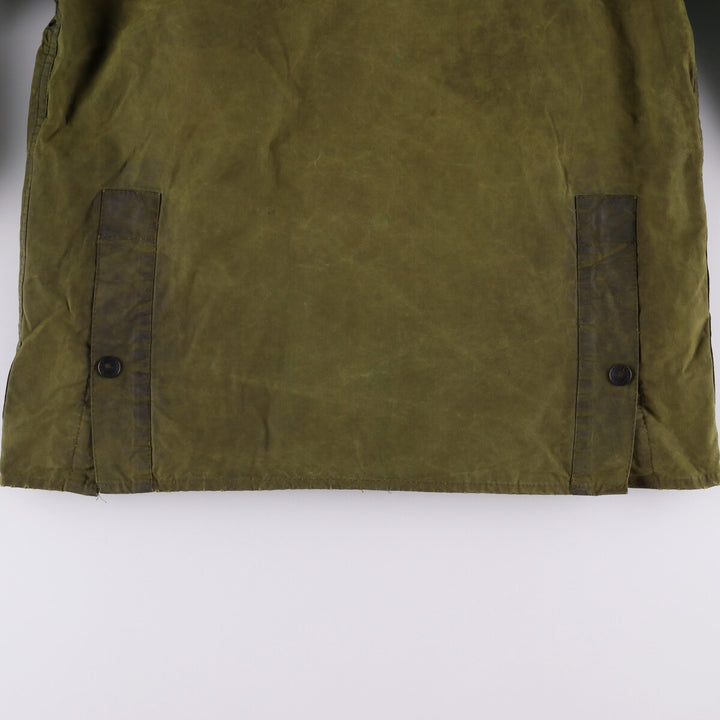 2000'S Barbour Bedale 3 Warrant Waxed Cotton Oiled Jacket, Made in England, C38, Men's Size M cotton Khaki type Vintage Second Hand