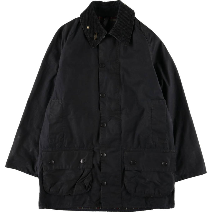 Vintage Barbour Beaufort 3rd Warrant Badged Oiled Hunting Jacket, Made in the UK, C38, Men's Size M cotton black type Vintage Second Hand