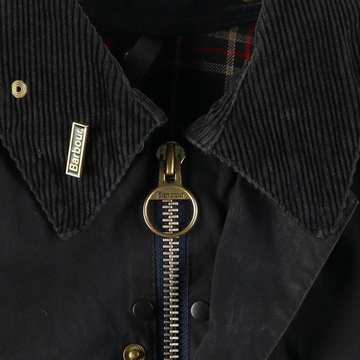 Vintage Barbour Beaufort 3rd Warrant Badged Oiled Hunting Jacket, Made in the UK, C38, Men's Size M cotton black type Vintage Second Hand