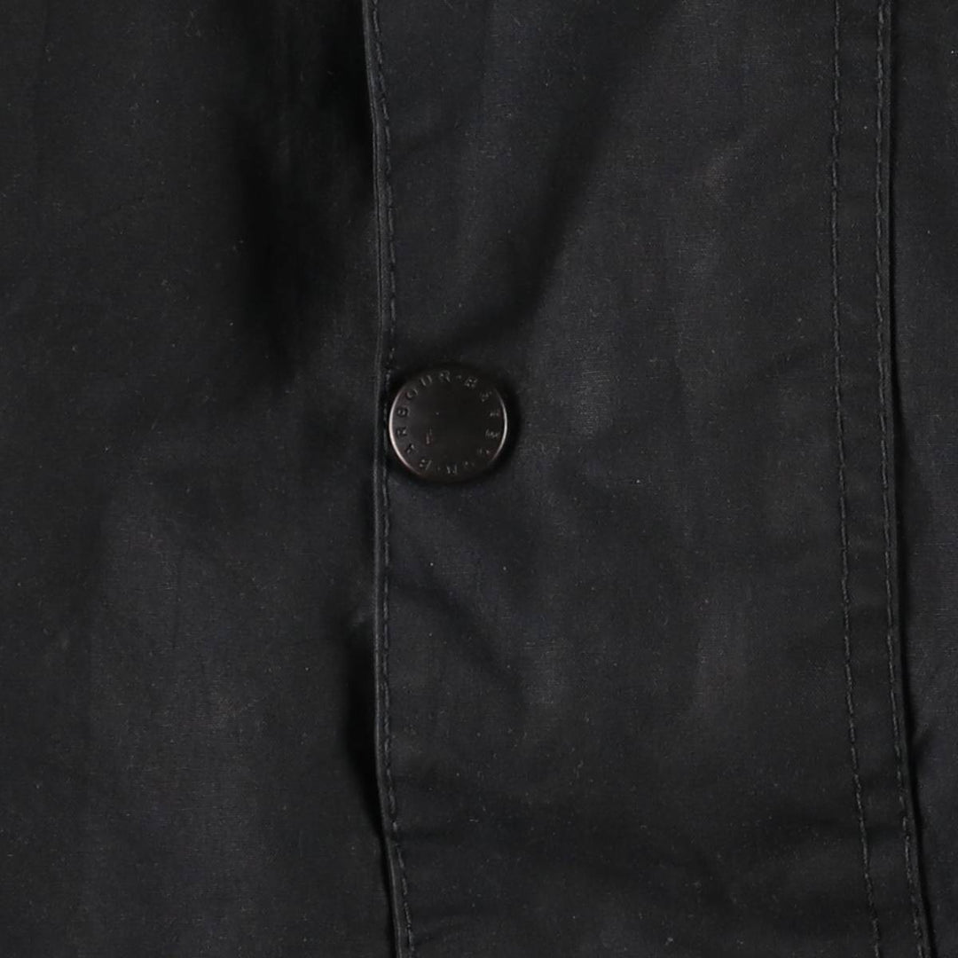 Vintage Barbour Beaufort 3rd Warrant Badged Oiled Hunting Jacket, Made in the UK, C38, Men's Size M cotton black type Vintage Second Hand