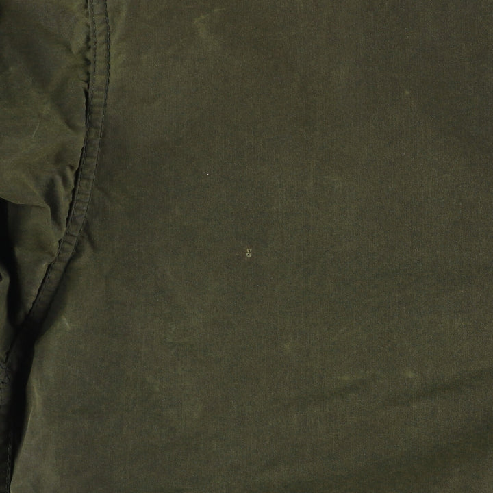 2000'S Barbour BORDER Waxed Cotton Oiled Jacket with Old 3 Warrant Badge, Made in the UK, C40, Men's Size M cotton Khaki type Vintage Second Hand