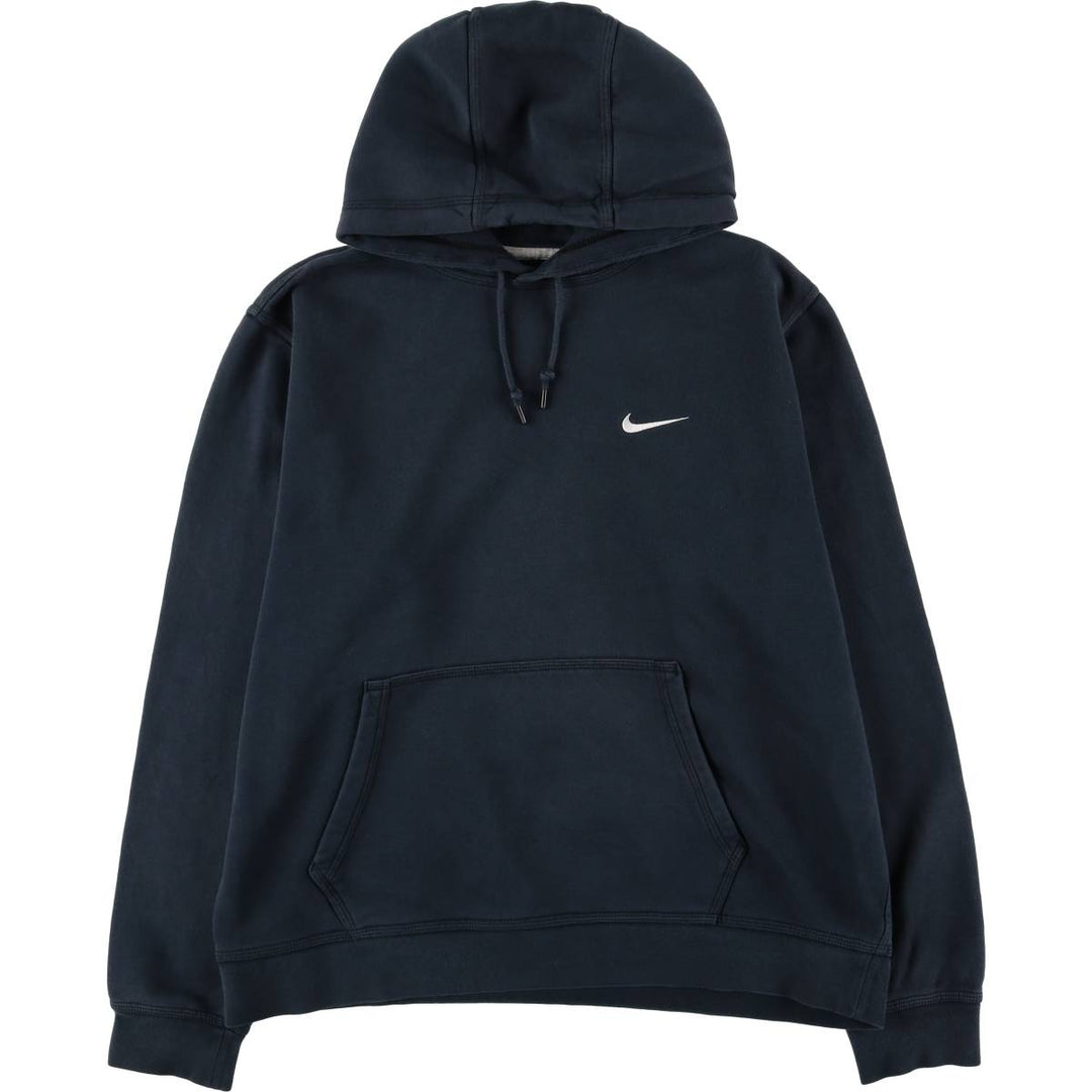 Nike Sweat Pullover Hoodie Men's XL Size cotton navy blue type Vintage Second Hand