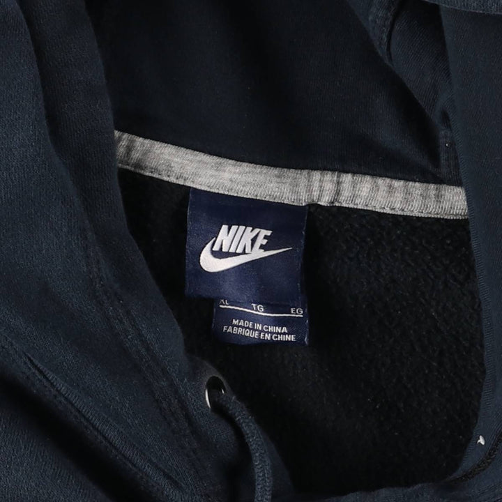 Nike Sweat Pullover Hoodie Men's XL Size cotton navy blue type Vintage Second Hand