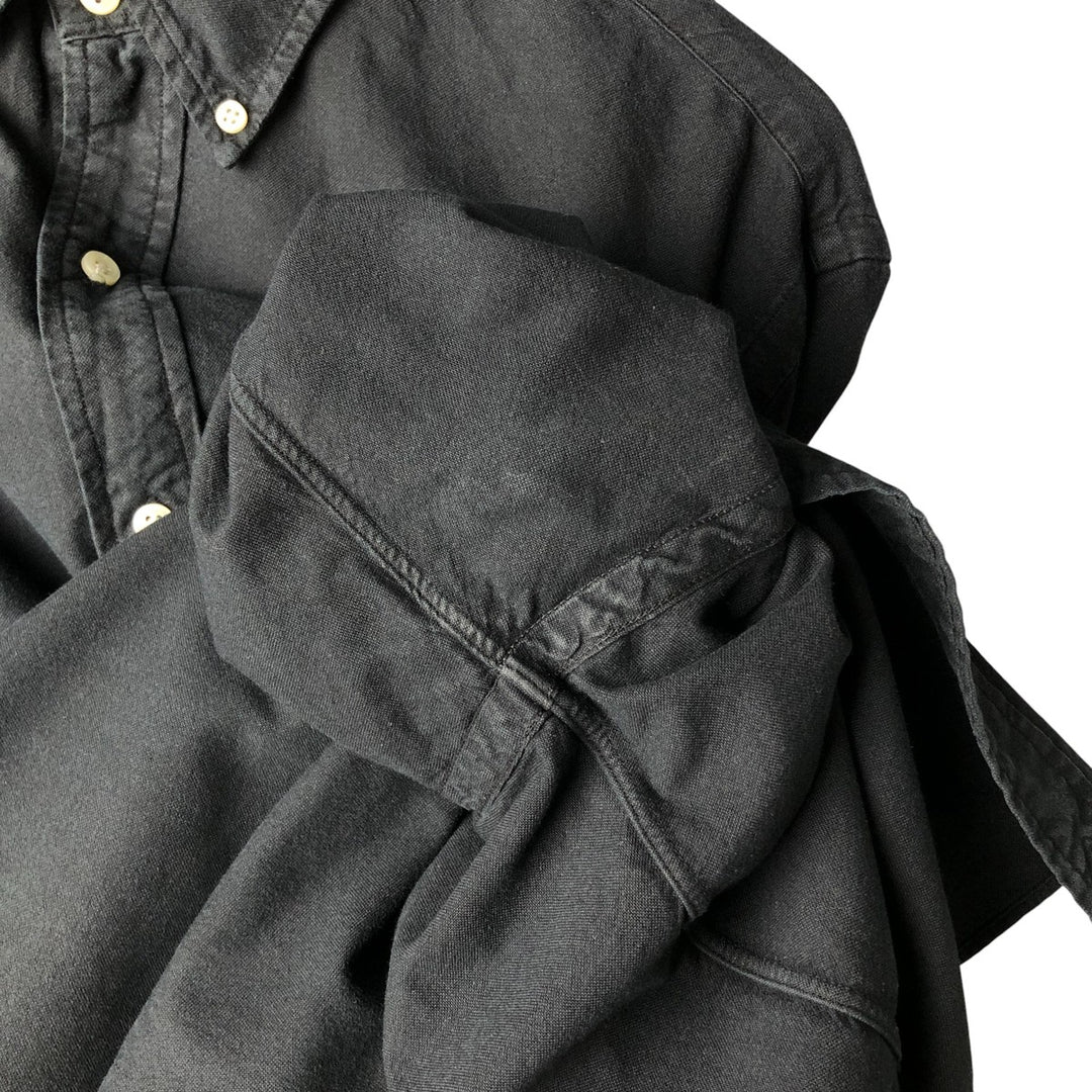 Ralph Lauren Slim Fit Long Sleeve Button-Down Shirt, Men's Size L cotton black type Vintage Second Hand