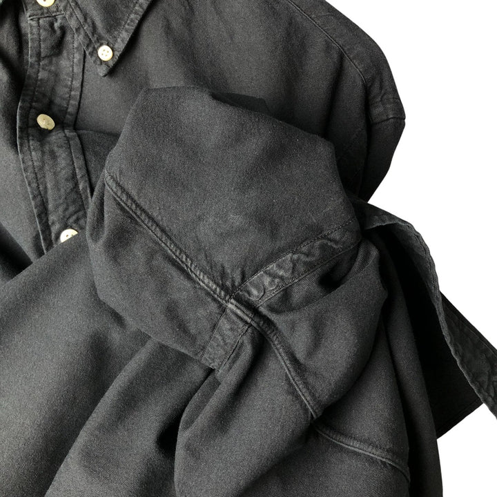 Ralph Lauren Slim Fit Long Sleeve Button-Down Shirt, Men's Size L cotton black type Vintage Second Hand