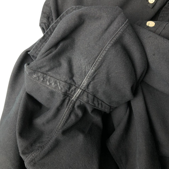 Ralph Lauren Slim Fit Long Sleeve Button-Down Shirt, Men's Size L cotton black type Vintage Second Hand