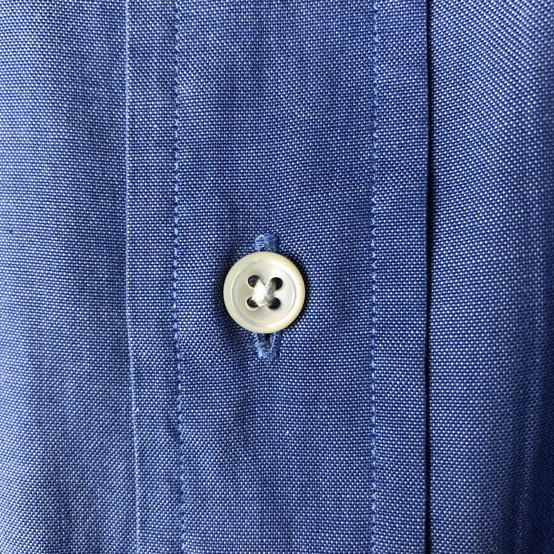 Ralph Lauren YARMOUTH short-sleeved button-down shirt, men's size XL cotton blue type Vintage Second Hand