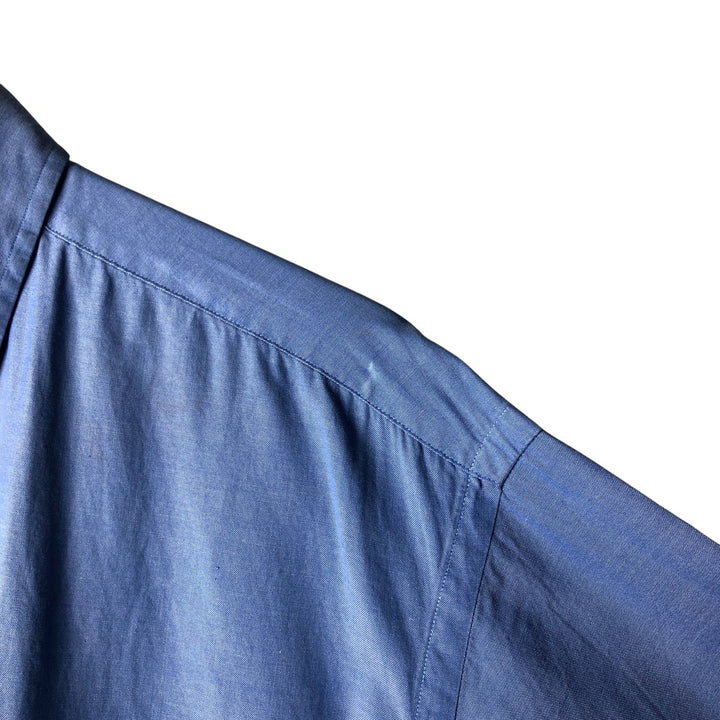 Ralph Lauren YARMOUTH short-sleeved button-down shirt, men's size XL cotton blue type Vintage Second Hand