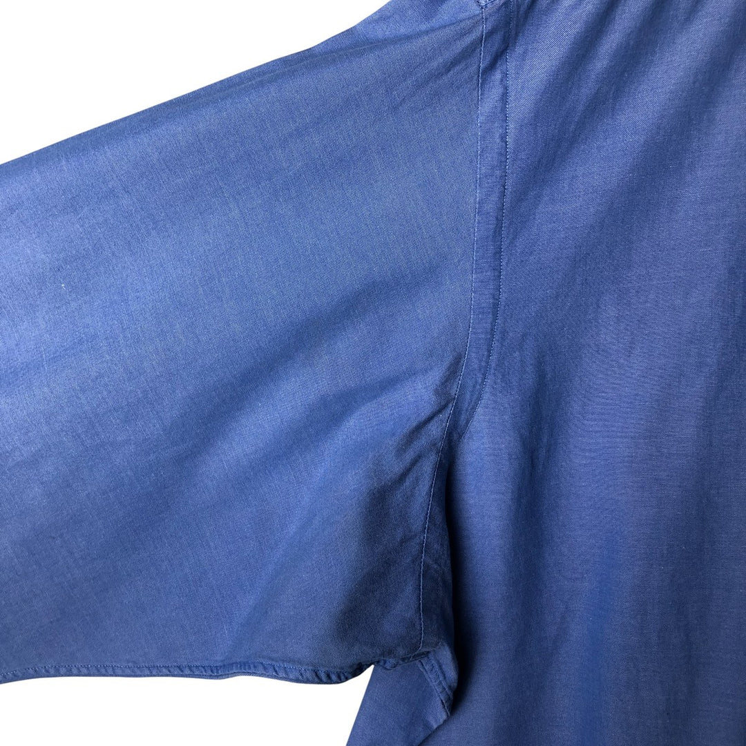 Ralph Lauren YARMOUTH short-sleeved button-down shirt, men's size XL cotton blue type Vintage Second Hand