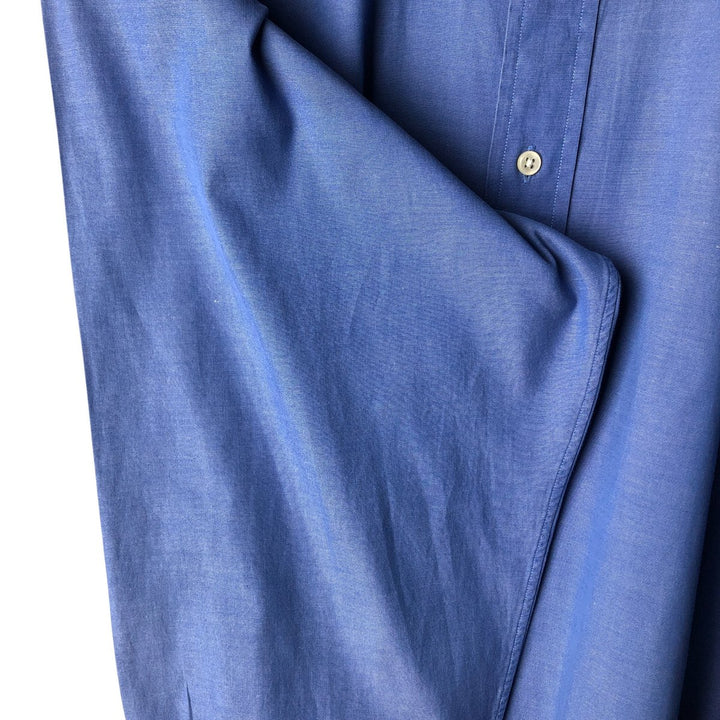 Ralph Lauren YARMOUTH short-sleeved button-down shirt, men's size XL cotton blue type Vintage Second Hand