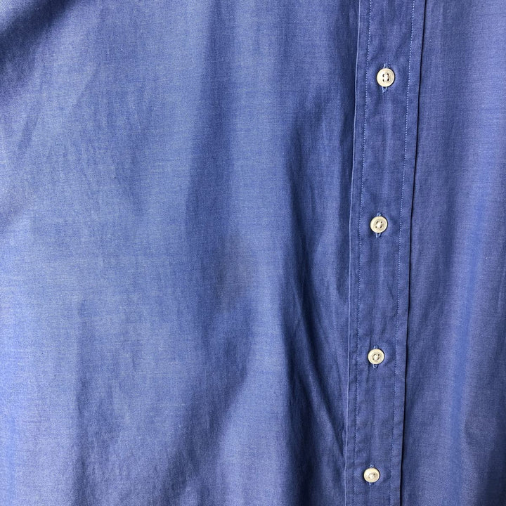 Ralph Lauren YARMOUTH short-sleeved button-down shirt, men's size XL cotton blue type Vintage Second Hand