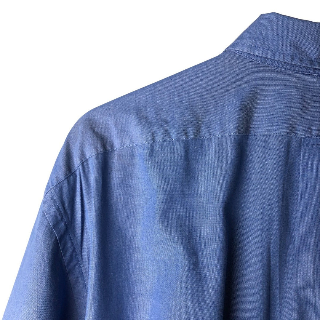 Ralph Lauren YARMOUTH short-sleeved button-down shirt, men's size XL cotton blue type Vintage Second Hand