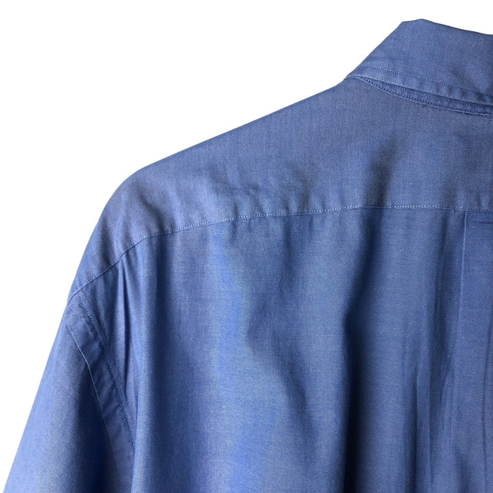 Ralph Lauren YARMOUTH short-sleeved button-down shirt, men's size XL cotton blue type Vintage Second Hand