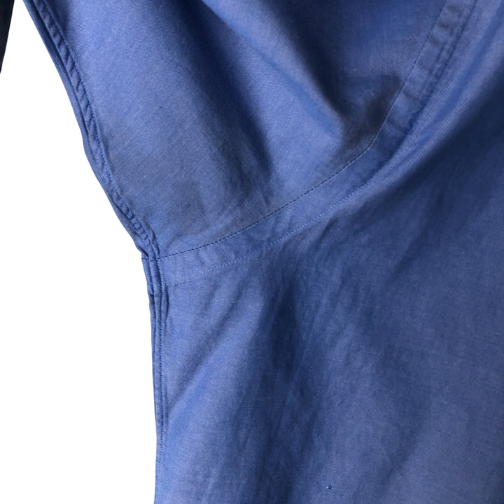 Ralph Lauren YARMOUTH short-sleeved button-down shirt, men's size XL cotton blue type Vintage Second Hand