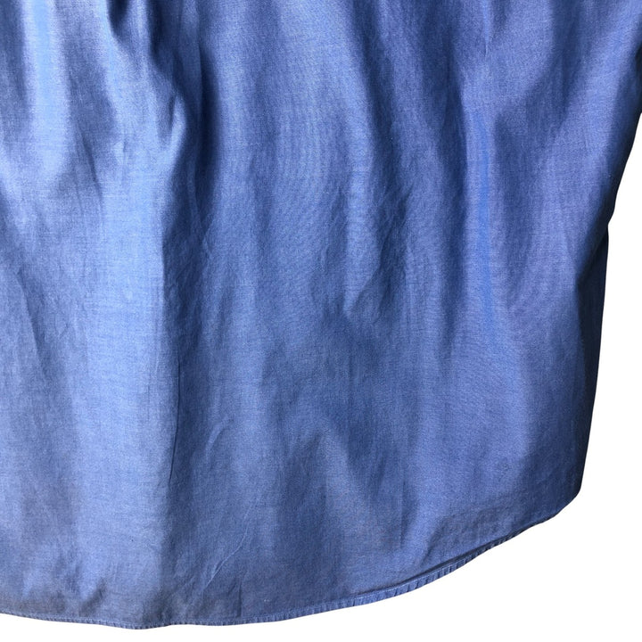 Ralph Lauren YARMOUTH short-sleeved button-down shirt, men's size XL cotton blue type Vintage Second Hand