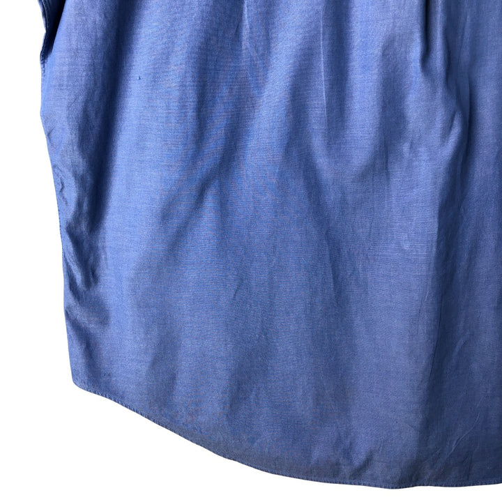 Ralph Lauren YARMOUTH short-sleeved button-down shirt, men's size XL cotton blue type Vintage Second Hand