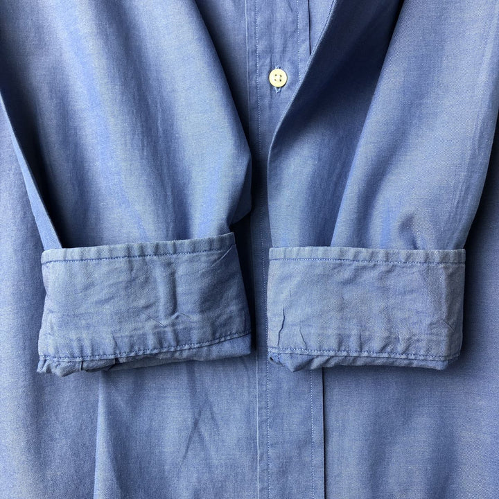 Ralph Lauren YARMOUTH short-sleeved button-down shirt, men's size XL cotton blue type Vintage Second Hand